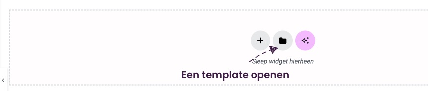 Elementor template openen