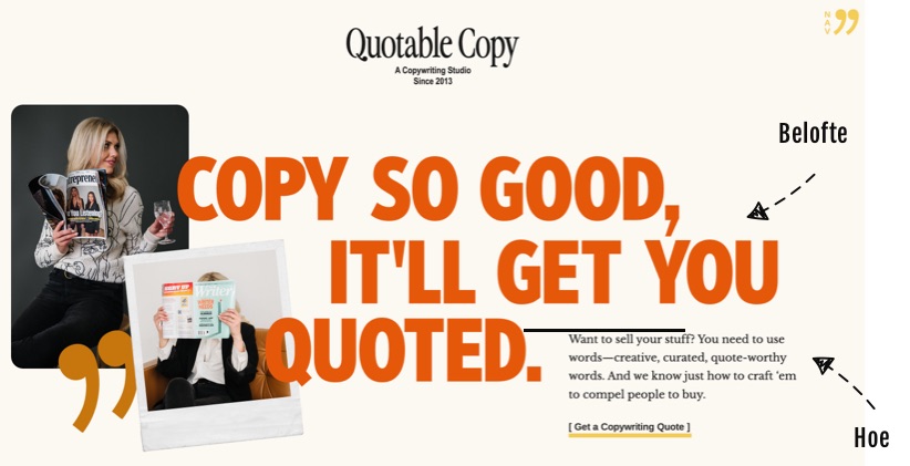 Voorbeeld - quotable copy