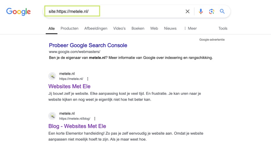 Controleren of je website vindbaar is in Google