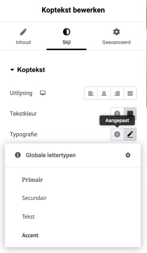 Globale lettertypen gebruiken