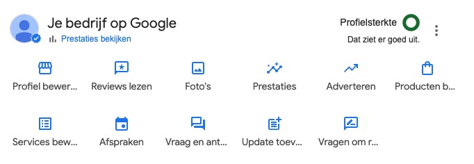 Je bedrijf op Google Instellingen